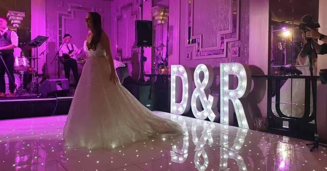 Led Twinkle Starlit Portátil Evento Iluminado Tapete Espelho Magnético Casamento Led Branco Pista de Dança Para Venda