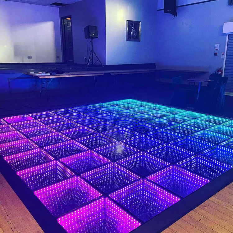 Espelho 3D LED para pista de dança à prova d'água com fio