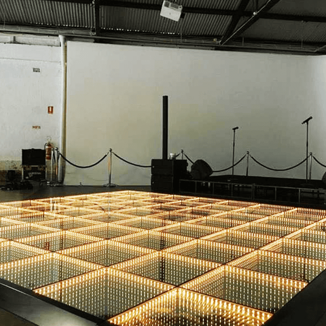 Espelho 3D portátil ímã sem fio LED pista de dança