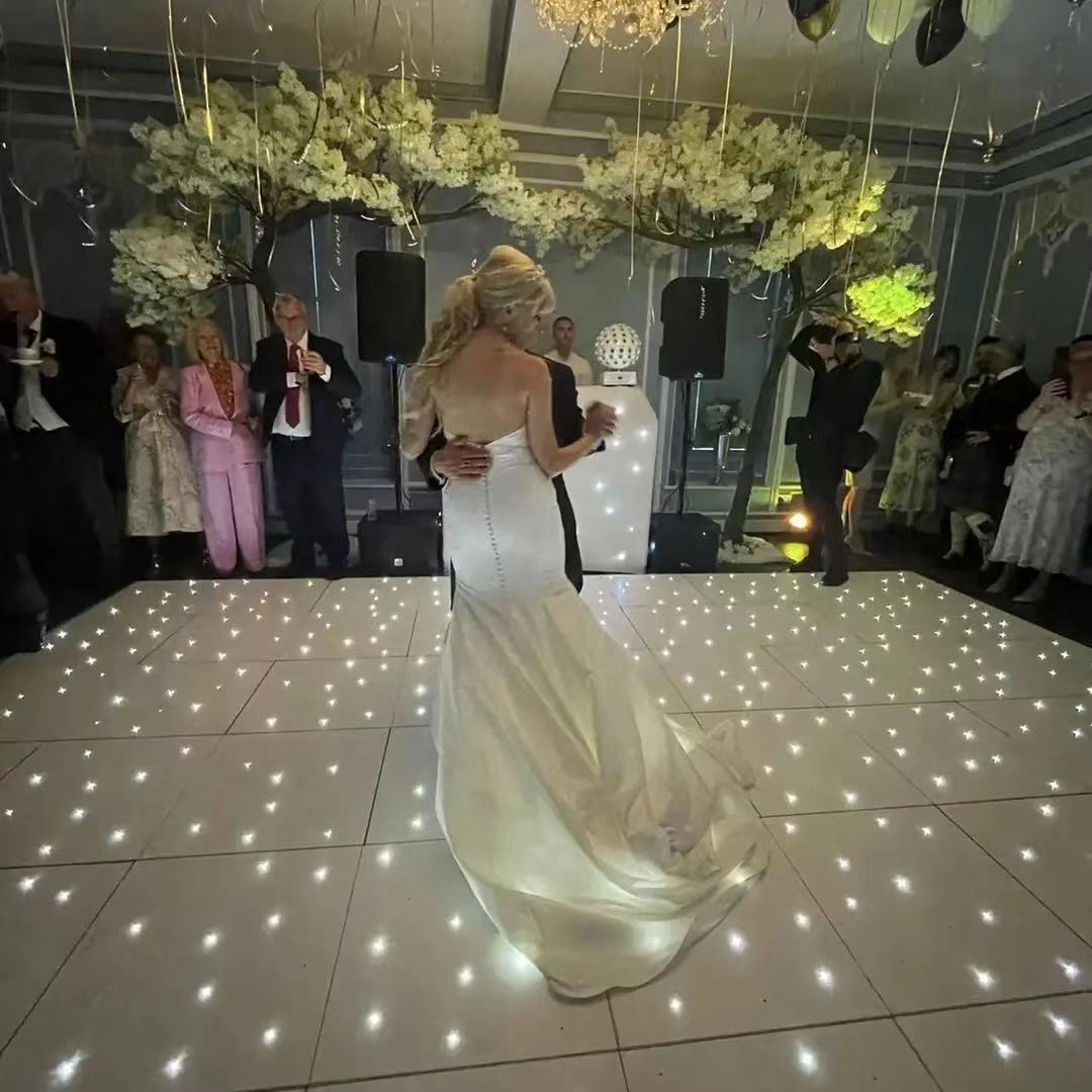 Led Twinkle Starlit Portátil Evento Iluminado Tapete Espelho Magnético Casamento Led Branco Pista de Dança Para Venda